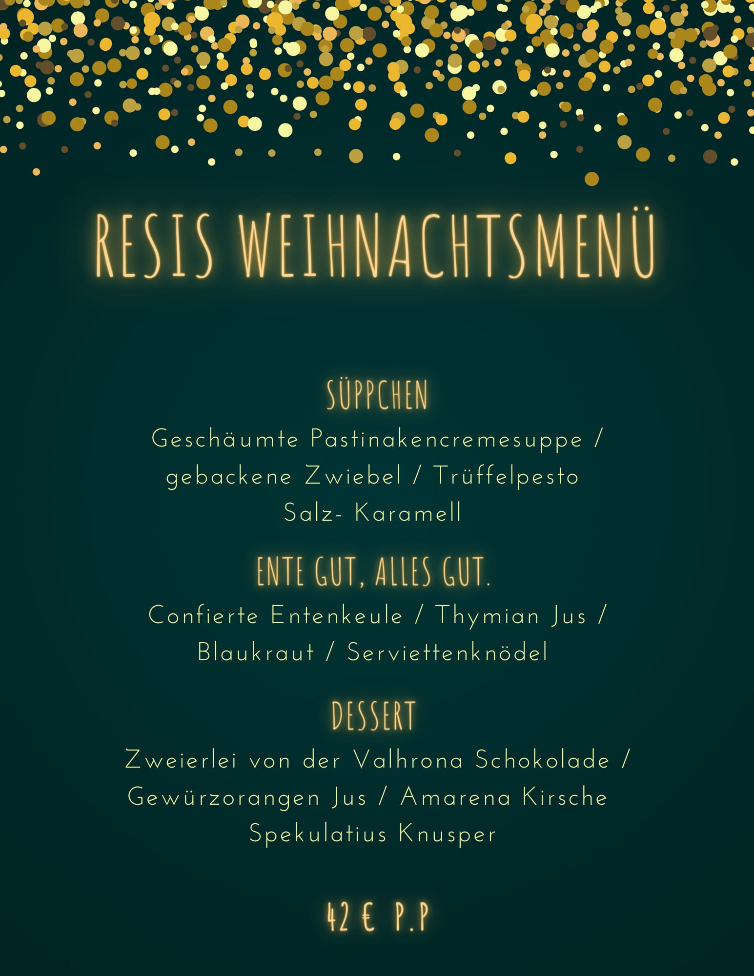 Weihnachtsmenü 2021 Alte Residenzapotheke